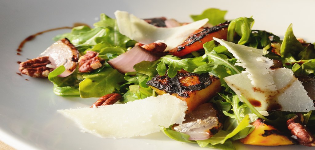 Grilled Peach Salad.  Image Courtesy of Ralph Daily
